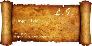 Lungu Ida névjegykártya